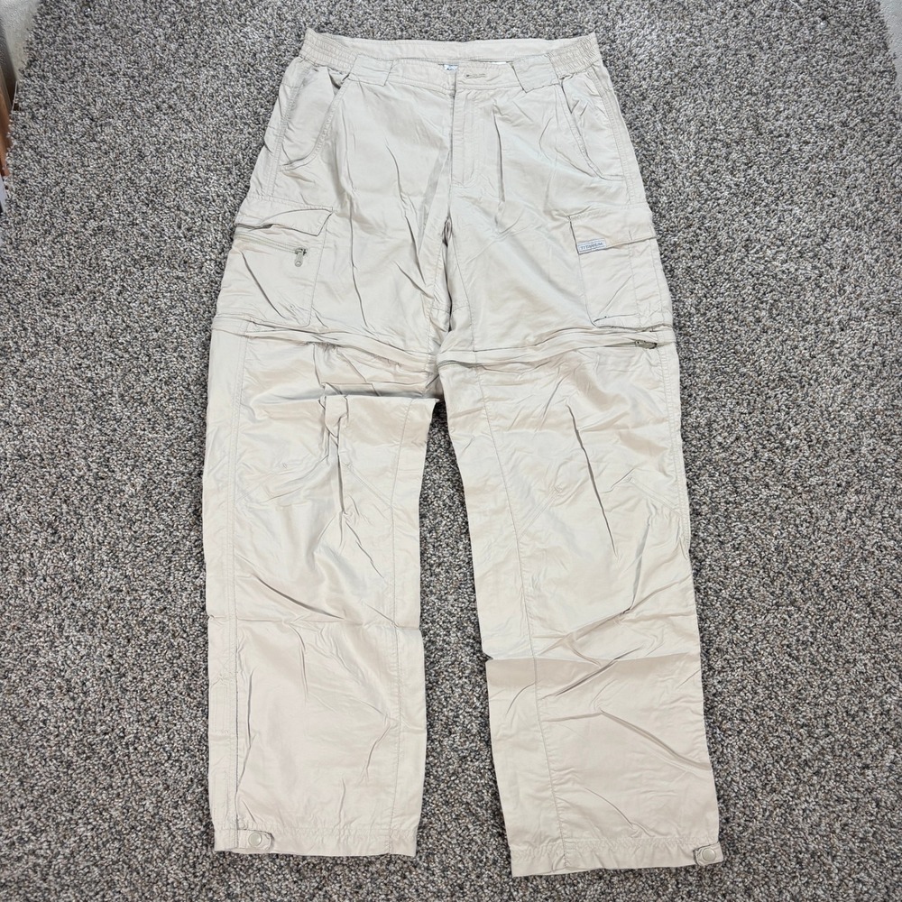 Columbia Titanium Convertible Cargo Hiking Pants Men's 30x29 M Tan Khaki TM8247